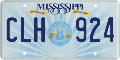 MS license plate CLH924