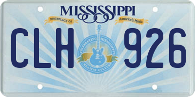 MS license plate CLH926
