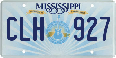 MS license plate CLH927
