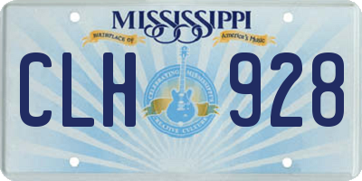 MS license plate CLH928
