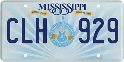 MS license plate CLH929