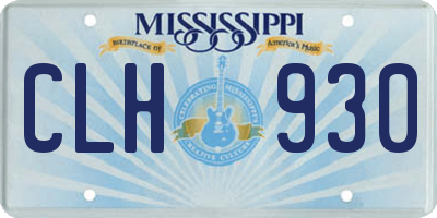 MS license plate CLH930