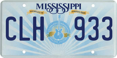 MS license plate CLH933
