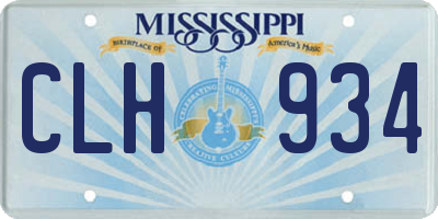 MS license plate CLH934
