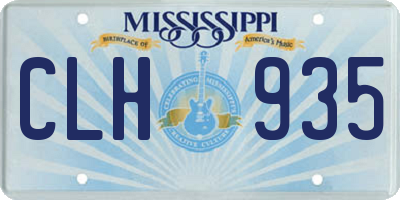 MS license plate CLH935