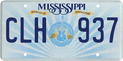 MS license plate CLH937