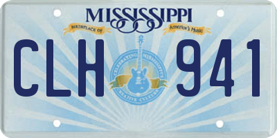 MS license plate CLH941