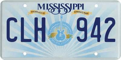 MS license plate CLH942