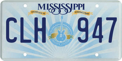 MS license plate CLH947