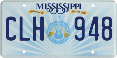 MS license plate CLH948
