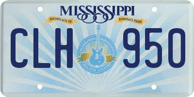 MS license plate CLH950