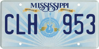 MS license plate CLH953