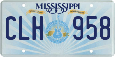 MS license plate CLH958