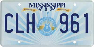 MS license plate CLH961