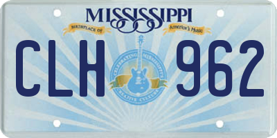 MS license plate CLH962