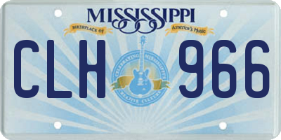 MS license plate CLH966