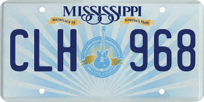 MS license plate CLH968