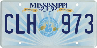 MS license plate CLH973