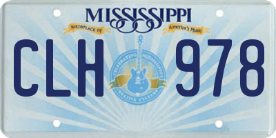 MS license plate CLH978