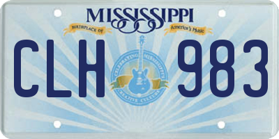 MS license plate CLH983