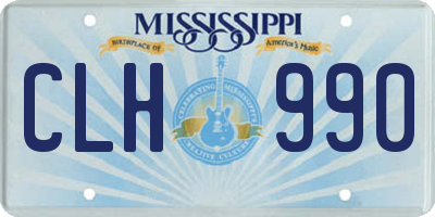 MS license plate CLH990
