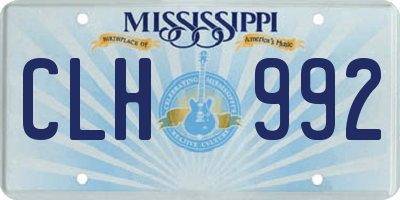MS license plate CLH992
