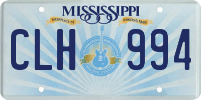 MS license plate CLH994