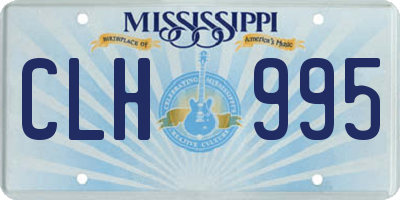 MS license plate CLH995