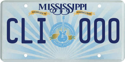 MS license plate CLI000
