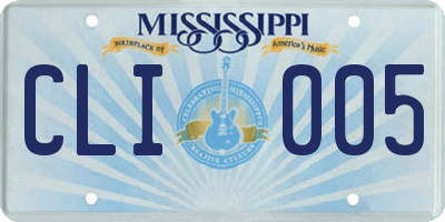 MS license plate CLI005