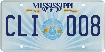MS license plate CLI008