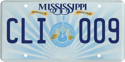 MS license plate CLI009