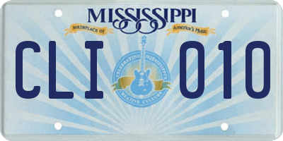 MS license plate CLI010