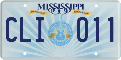 MS license plate CLI011