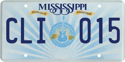MS license plate CLI015