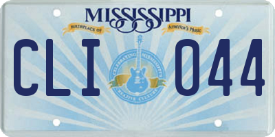 MS license plate CLI044