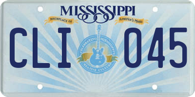 MS license plate CLI045
