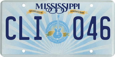 MS license plate CLI046