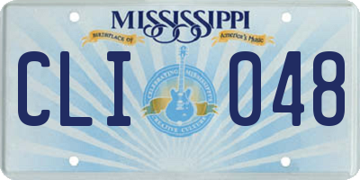 MS license plate CLI048