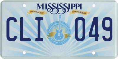 MS license plate CLI049