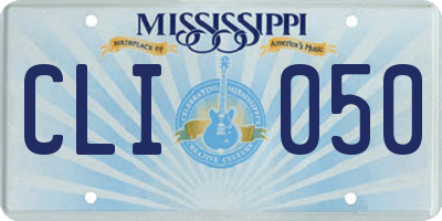 MS license plate CLI050