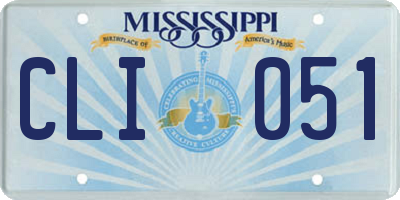 MS license plate CLI051