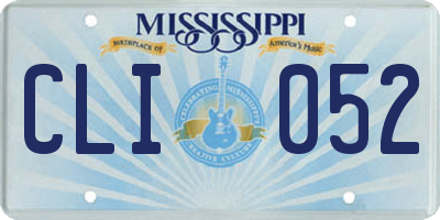 MS license plate CLI052