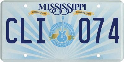 MS license plate CLI074