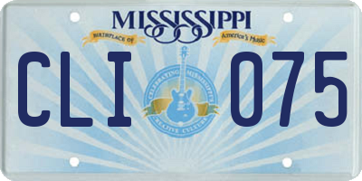 MS license plate CLI075