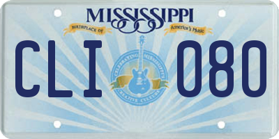 MS license plate CLI080