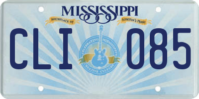 MS license plate CLI085