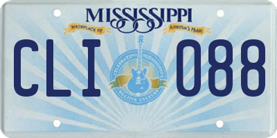 MS license plate CLI088