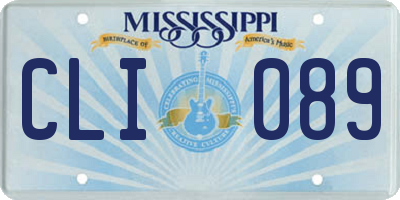 MS license plate CLI089