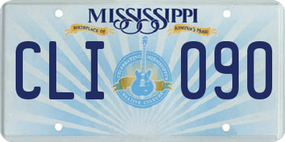 MS license plate CLI090
